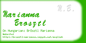 marianna brosztl business card