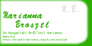 marianna brosztl business card